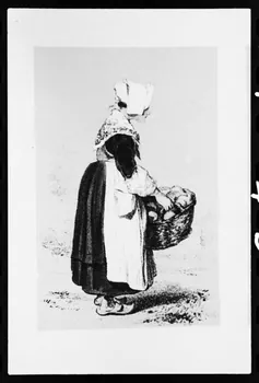 photographie Estampe de Frédéric Sorrieu. Costume de ramasseuse de pommes de terre en 1865 dans "Découverte du costume breton" de Rossel et Vidal Ph.1981.43.26 Photo