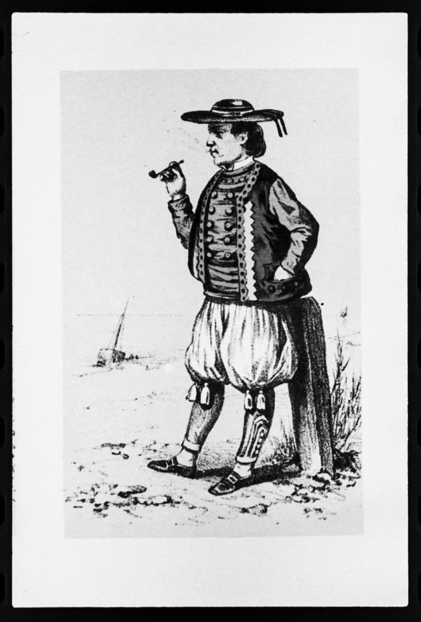 photographie Estampe de Frédéric Sorrieu. Costume d'homme en 1865 dans "Découverte du costume breton" de Rossel et Vidal Ph.1981.43.40  Photo