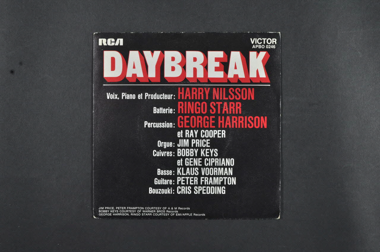 disque 45 tours Daybreak 2001.69.16.763.1-2 Photo Mucem