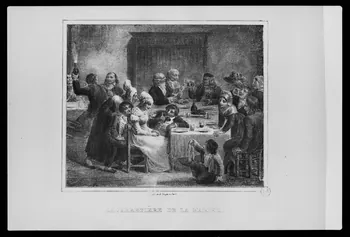 photographie "La jarretière de la mariée". Estampe. Lithographie couleur de Mayer Ph.1982.2.117 Photo