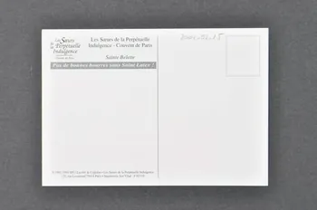 Soeurs de la Perpétuelle Indulgence - San Francisco carte postale "Sainte Belette", série dite "aux fleurs" Ile-de-France, France 1992 2002.92.15 Photo Mucem