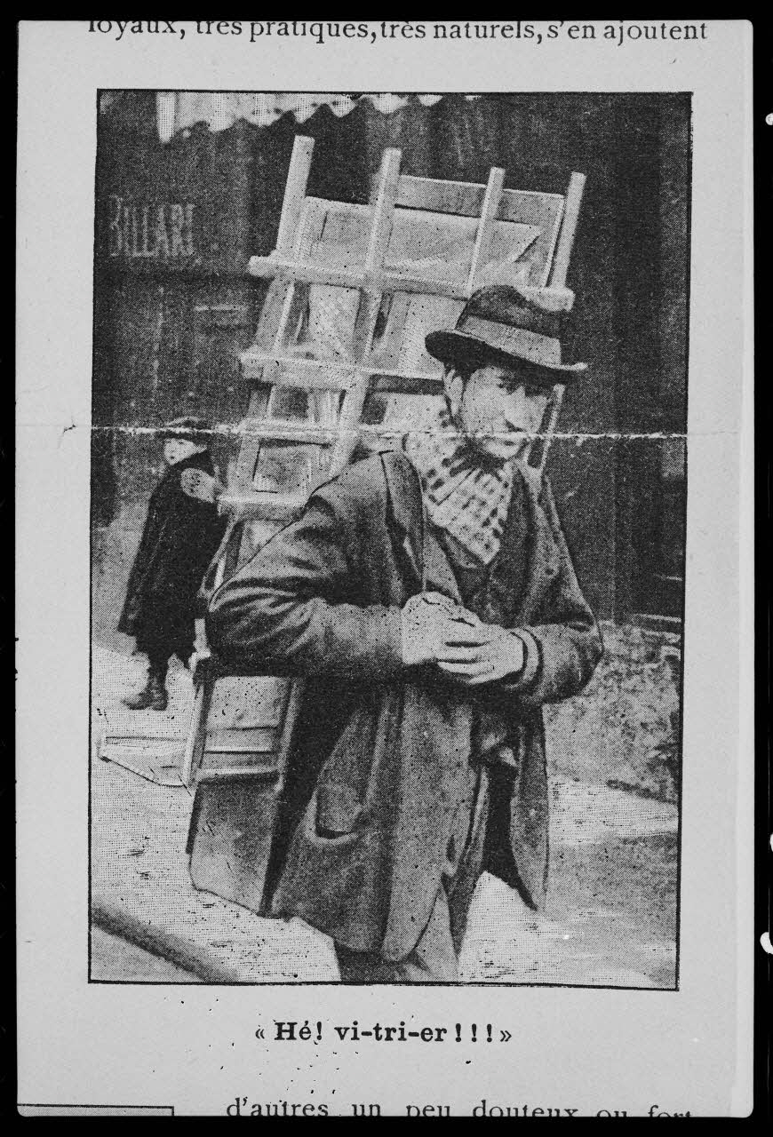 photographie Vitrier dans la France illustrée. "Les petits métiers de Paris" Ph.1982.47.1 Photo