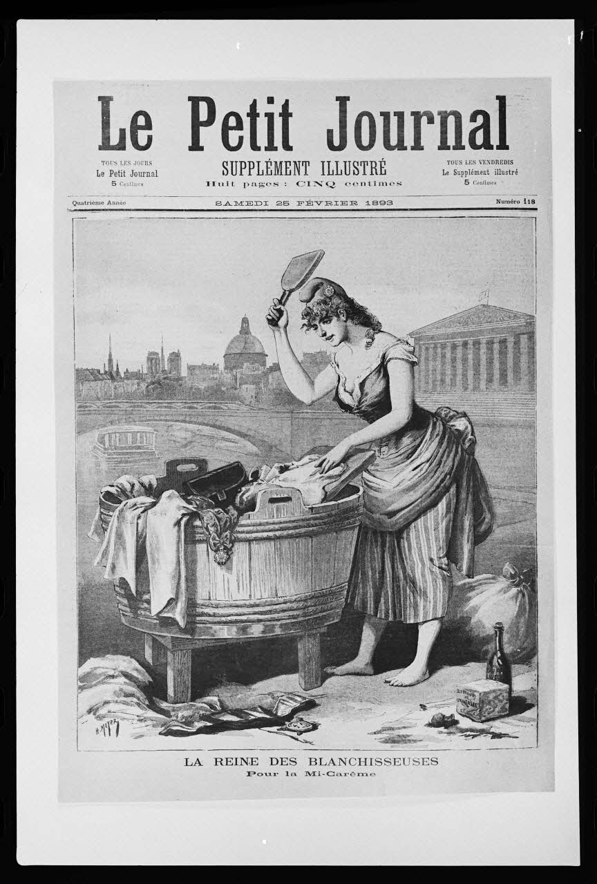 photographie Illustration. "La reine des blanchisseuses" lors du carnaval de la mi-carême dans le Petit Journal. 1893 Ph.1982.4.23 Photo