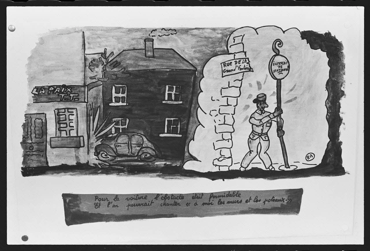 photographie Dessins humoristiques faits à l'occasion de la quintaine (1960 à 1970) Ph.1982.50.11 Photo