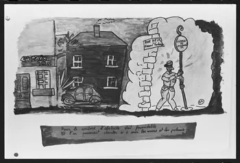 photographie Dessins humoristiques faits à l'occasion de la quintaine (1960 à 1970) Ph.1982.50.11 Photo