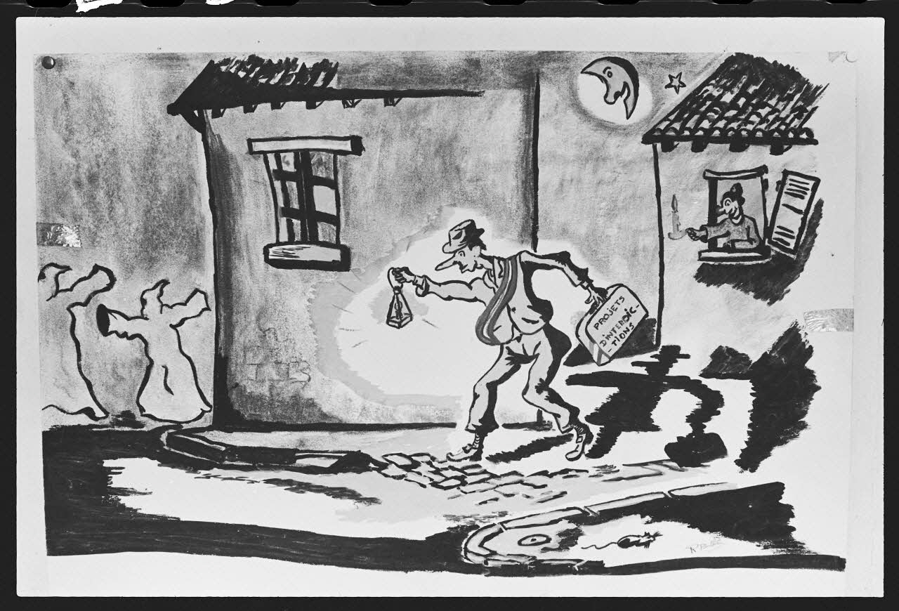 photographie Dessins humoristiques faits à l'occasion de la quintaine (1960 à 1970) Ph.1982.50.13 Photo