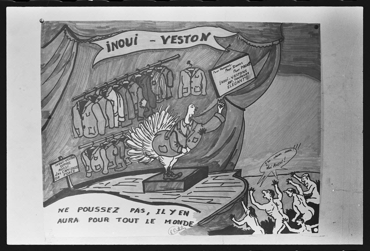 photographie Dessins humoristiques faits à l'occasion de la quintaine (1960 à 1970) Ph.1982.50.3 Photo
