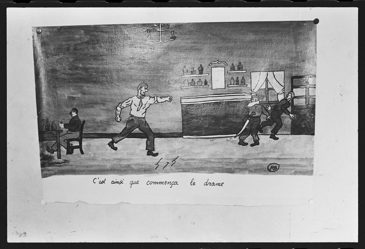 photographie Dessins humoristiques faits à l'occasion de la quintaine (1960 à 1970) Ph.1982.50.8 Photo