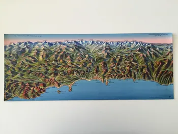 LES BELLES EDITIONS FRANCAISES ; E. Renoux chromolithographie Panorama sur la Côte d'Azur et les Alpes Provence-Alpes-Côte d'Azur, France 1900-1950 2016.8.5 Photo Mucem