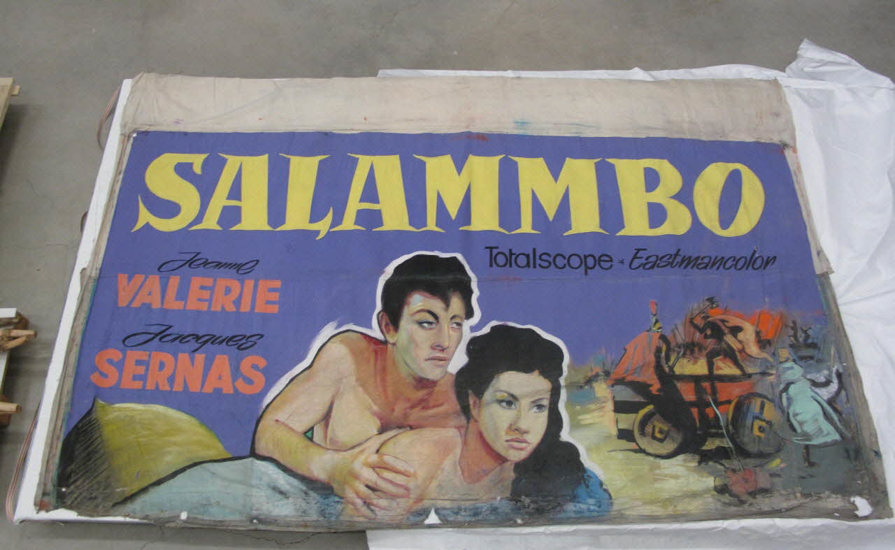 Publidécor ; Jeanne Valérie ; Jacques Sernas ; Sergio Grieco affiche SALAMMBO Ile-de-France, France 1960 2019.10.1 Photo Mucem