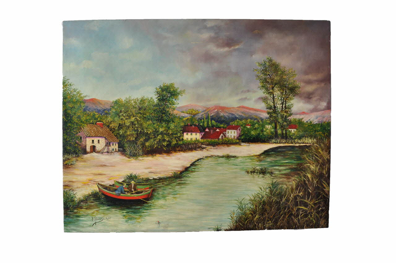 Armand Ravier tableau Paysage Languedoc-Roussillon, France 1940 1946.45.1 Photo Mucem