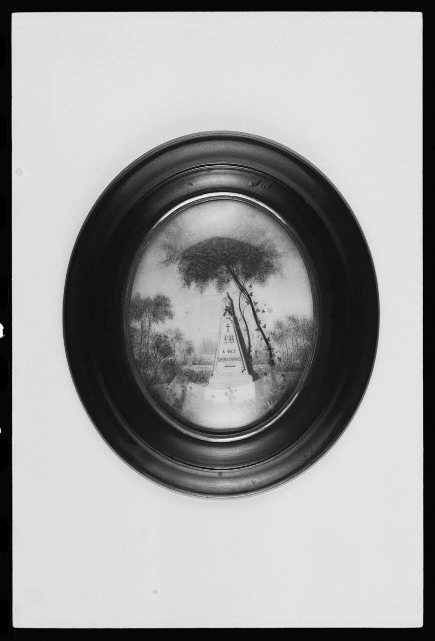 photographie Souvenir en cheveux. 1855 Ph.1983.1.295 Photo