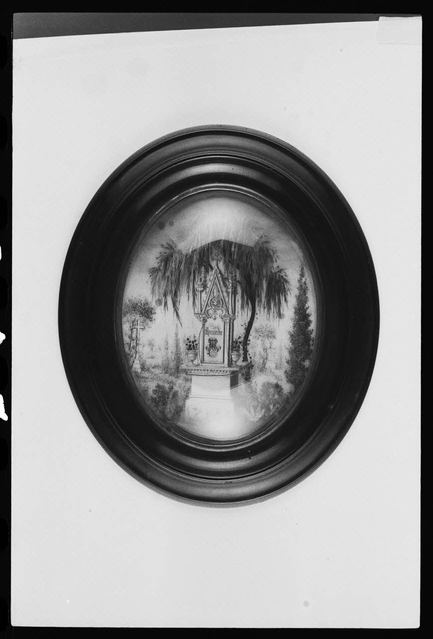 photographie Souvenir en cheveux. 1855 Ph.1983.1.297 Photo
