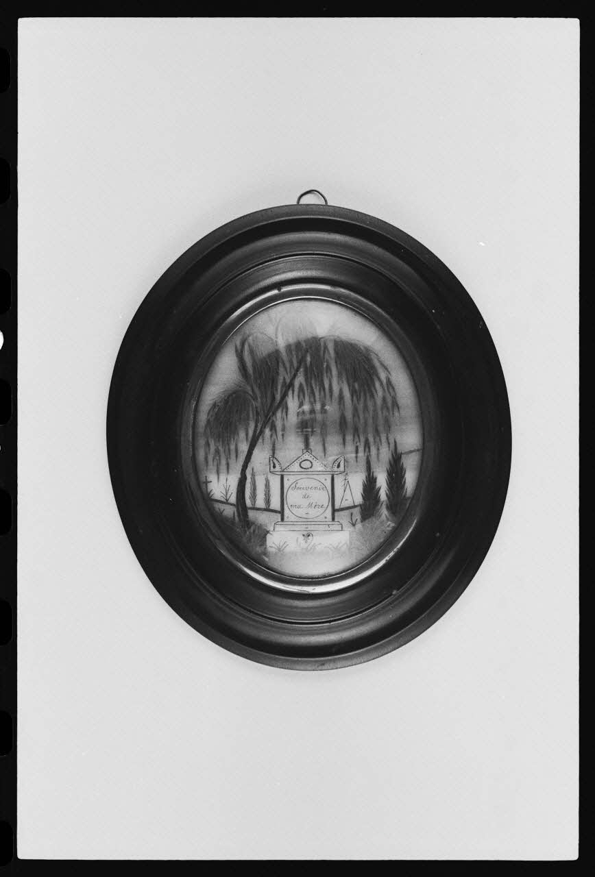 photographie Souvenir en cheveux. 1849 Ph.1983.1.301 Photo