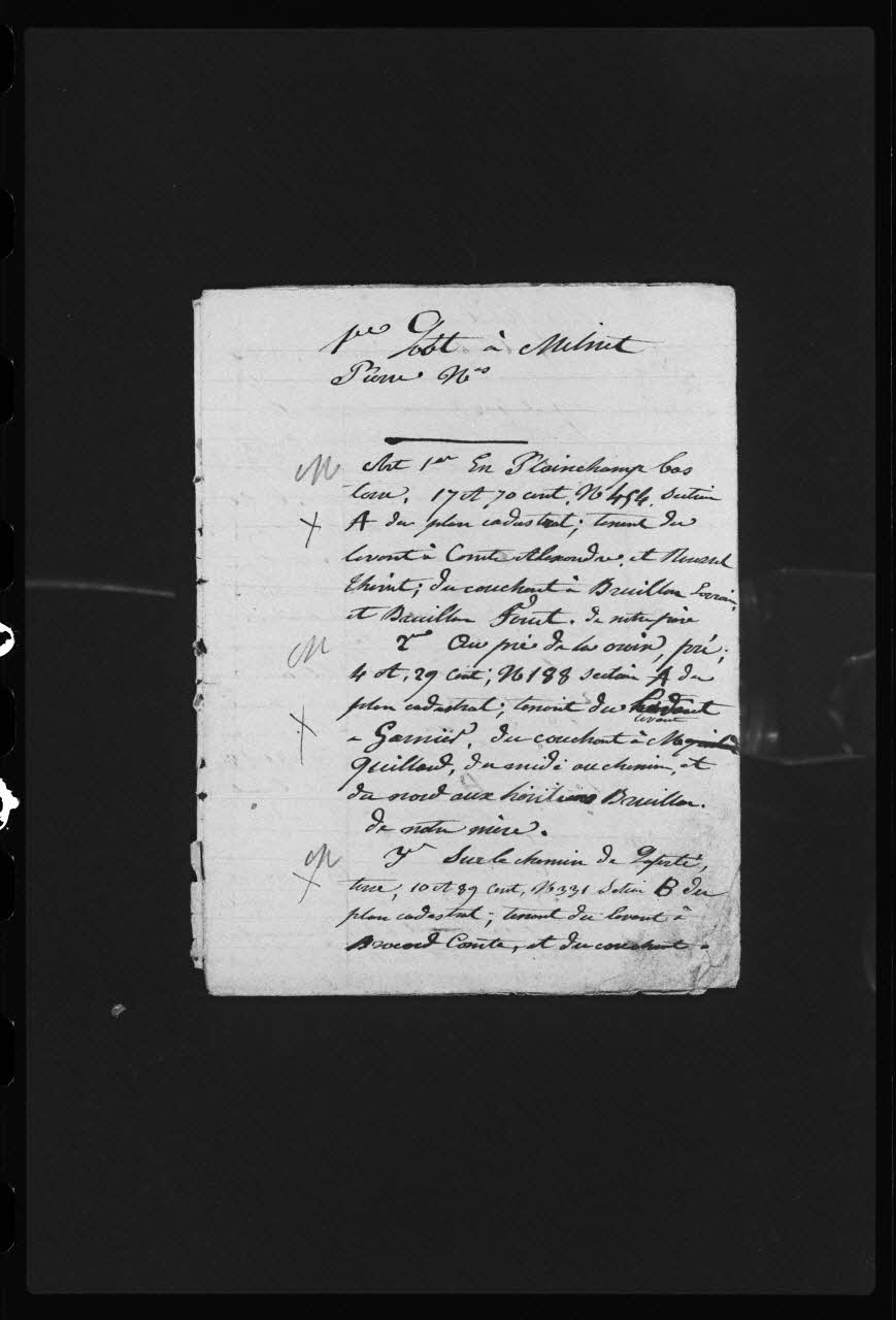 Frédéric Duchesne photographie Manuscrit prêtés sur des actes de ventes. Papiers administratifs. Lots de cahier Champagne-Ardenne, France 1872 Ph.1983.40.22 Photo