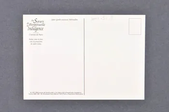 Soeurs de la Perpétuelle Indulgence - San Francisco carte postale "Soeur Garde-cuissesse Adrénaline", série "Lucifer" Ile-de-France, France 1997 2002.92.8 Photo Mucem