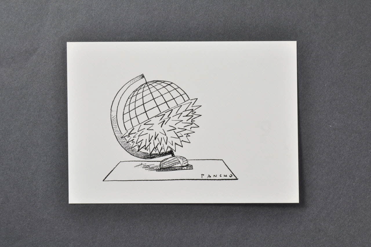 Pancho ; Association Aides carte postale La terre est-elle un virus ? France 2002 2002.93.11.14 Photo Mucem