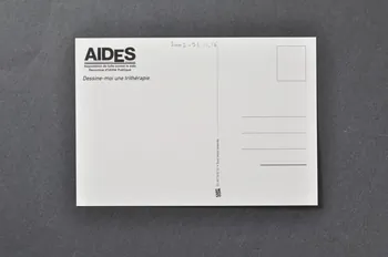 Pessin ; Association Aides carte postale J'ai toujours rêvé de partir en France, pays des droits de l'homme et des antirétroviraux France 2002 2002.93.11.16 Photo Mucem
