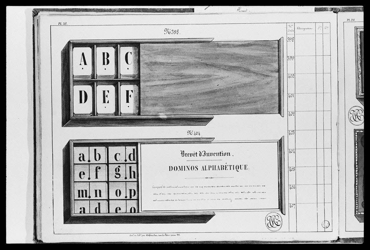 photographie "Album de jeux et tabletterie : domino". Catalogue daté de 1850. Reproduction industrielle et gouache, dessin et lithographie par Defrondats Ph.1984.2.146 Photo