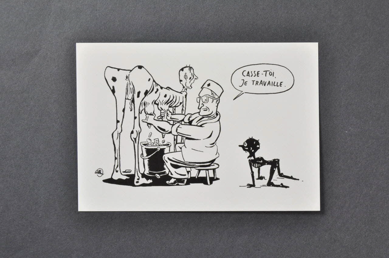Willem ; Association Aides carte postale "Casse-toi. Je travaille" France 2002 2002.93.11.20 Photo Mucem