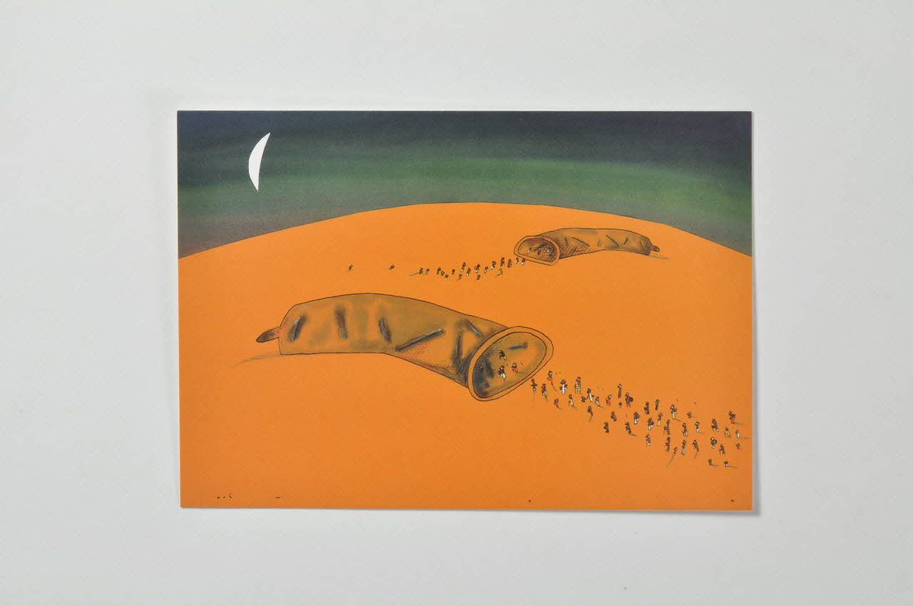 Wozniak ; Association Aides carte postale Préservatifs échoués sur les dunes France 2002 2002.93.11.22 Photo Mucem