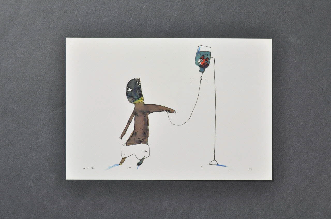 Wozniak ; Association Aides carte postale Perfusion et poisson rouge France 2002 2002.93.11.23 Photo Mucem