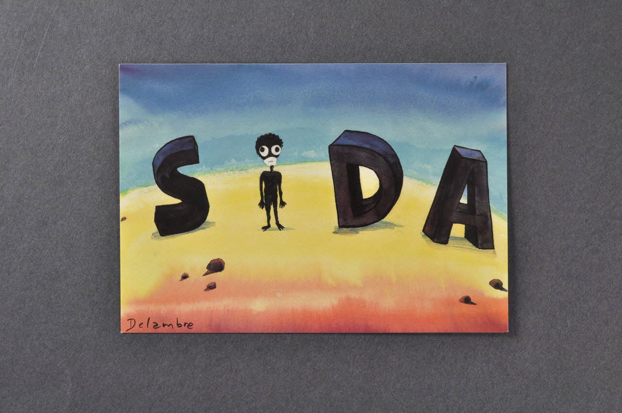 Delambre ; Association Aides carte postale SIDA France 2002 2002.93.11.7 Photo Mucem