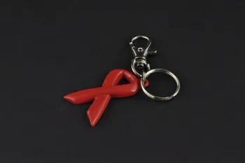 CRIPS (Centre régional d'information et de prévention du sida) porte-clef Porte clef ruban rouge France 2002 2002.93.16 Photo Mucem