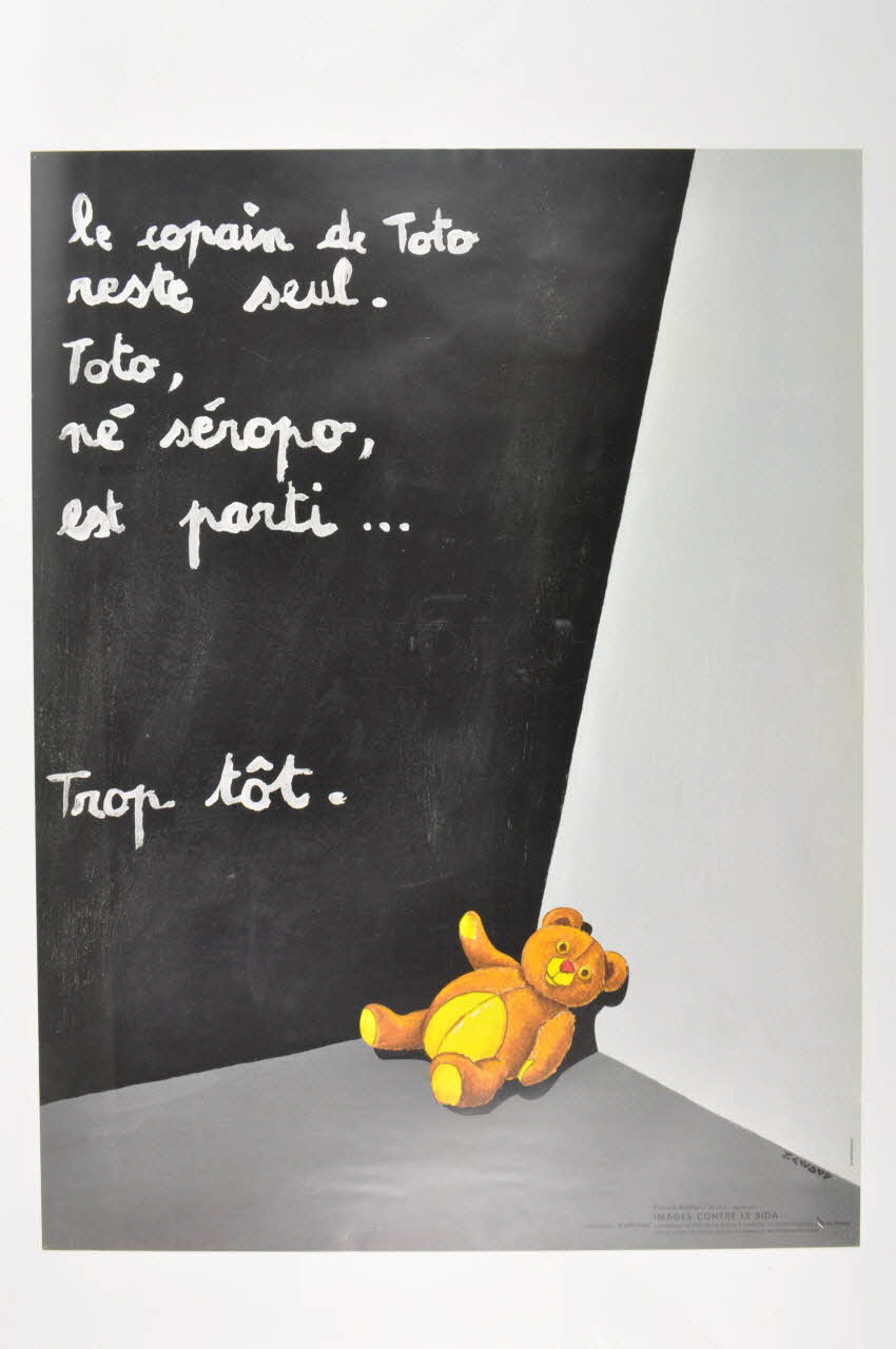 Franck Bellier affiche Le copain de Toto reste seul. Ile-de-France, France 1995-1996 2002.93.6 Photo Mucem