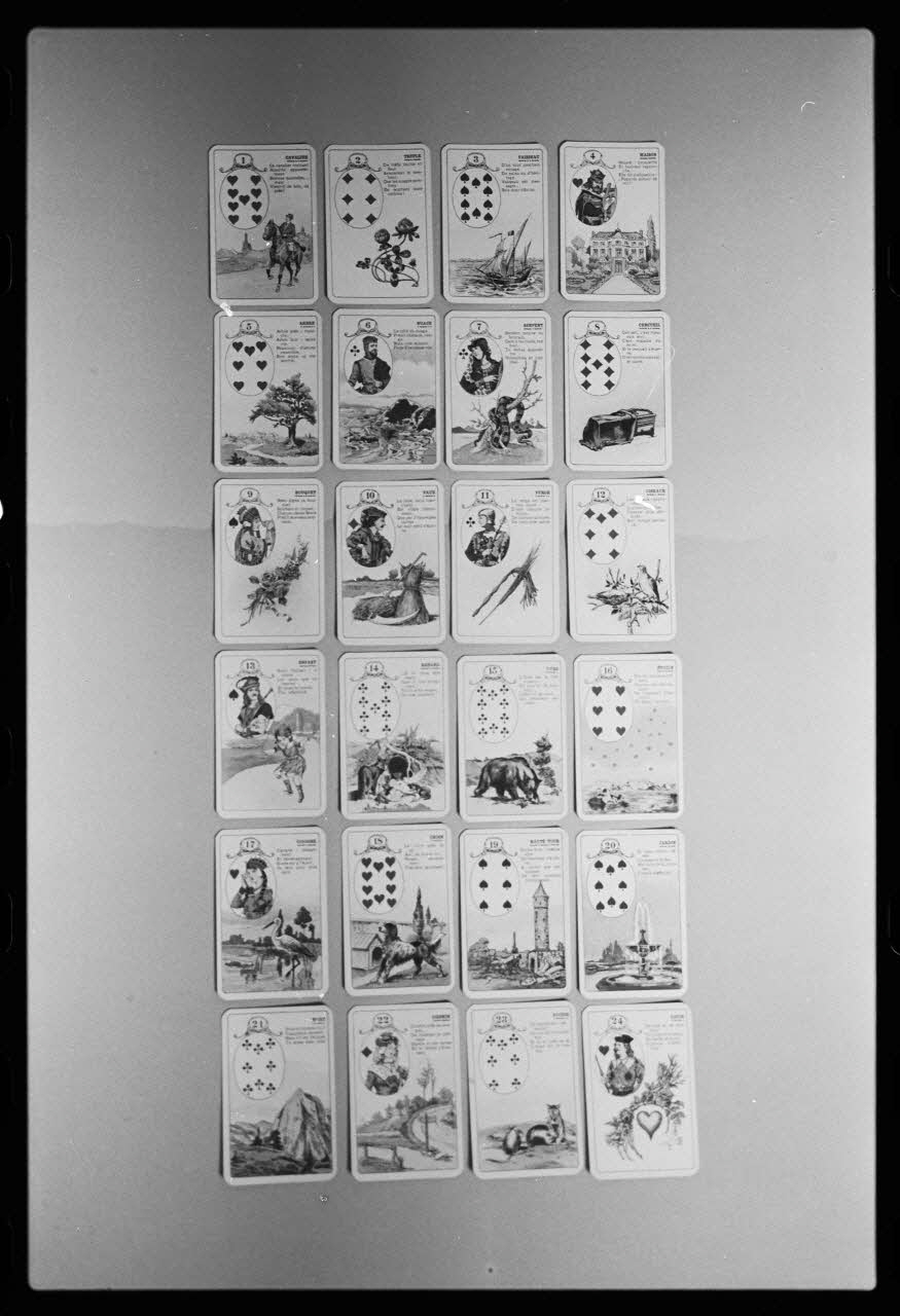 photographie Jeu de cartes de Mademoiselle Lenormand (1772-1843). Chromolithographie Ph.1985.2.28  Photo
