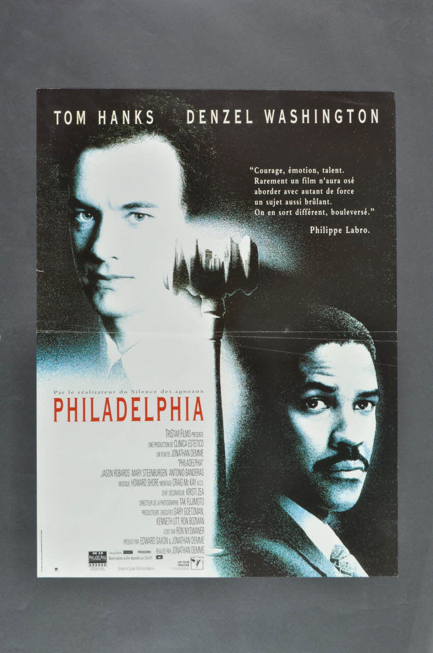 Films Sonis Sa Affiche de film "Philadelphia" France 1993 2002.94.2 Photo Mucem