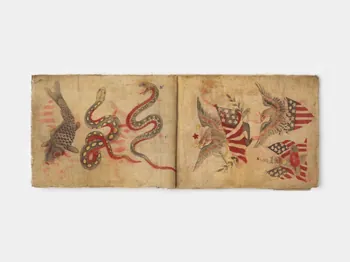 LIVRE D'ILLUSTRATION Carnet de modèles de tatouages 1963.150.2.1-45 Photo Mucem / Yves Inchierman