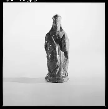 Jean Marthelot photographie Statuette de sainte Barbe en terre vernissé Ile-de-France, France 1965/9/1 Ph.1965.98.42 Photo
