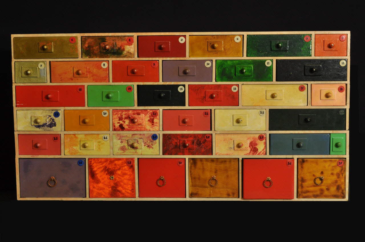 Jean-Louis Conte MEUBLE A TIROIRS France 1950-1970 2002.99.4.1-2 Photo Mucem