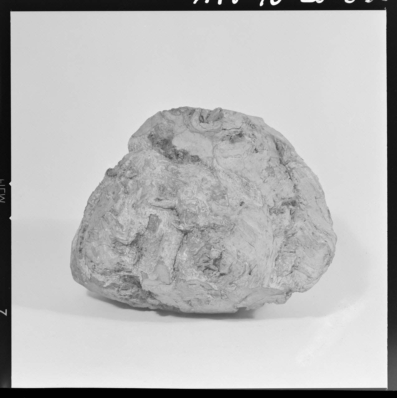 Trouche photographie Boule en cours de fabrication à partir d'une racine de buis. Provient d'Aiguines (Var). Daté de 1946 France 1970/2/27 Ph.1970.20.330  Photo
