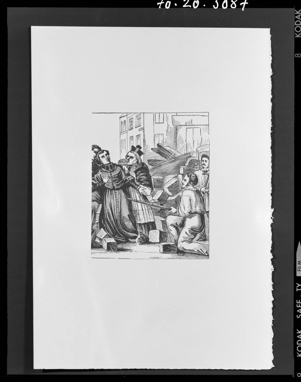 Beck photographie "Mort de Monseigneur Affre". Estampe France 1970 Ph.1970.20.3087 Photo