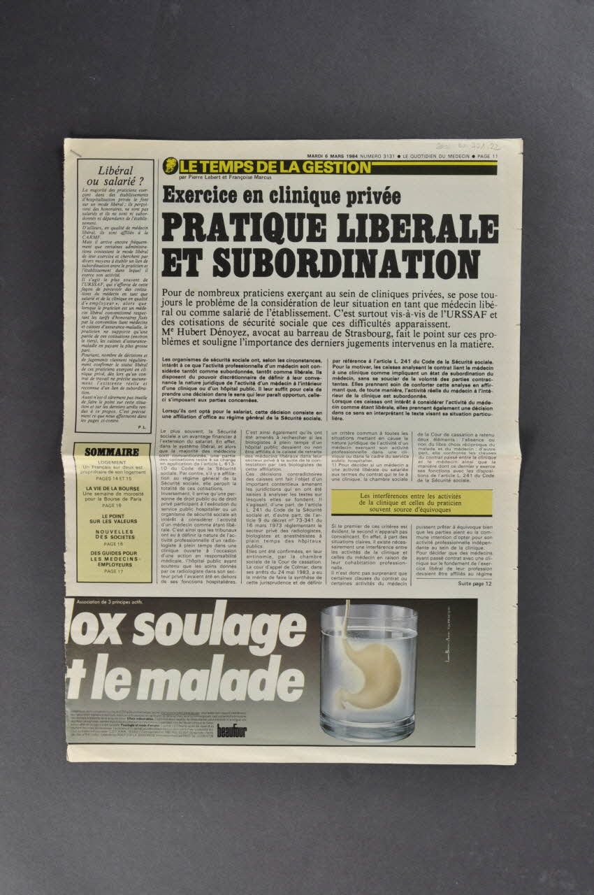 COUPURE DE JOURNAL 1972-1984 2000.60.721.22 Photo Mucem