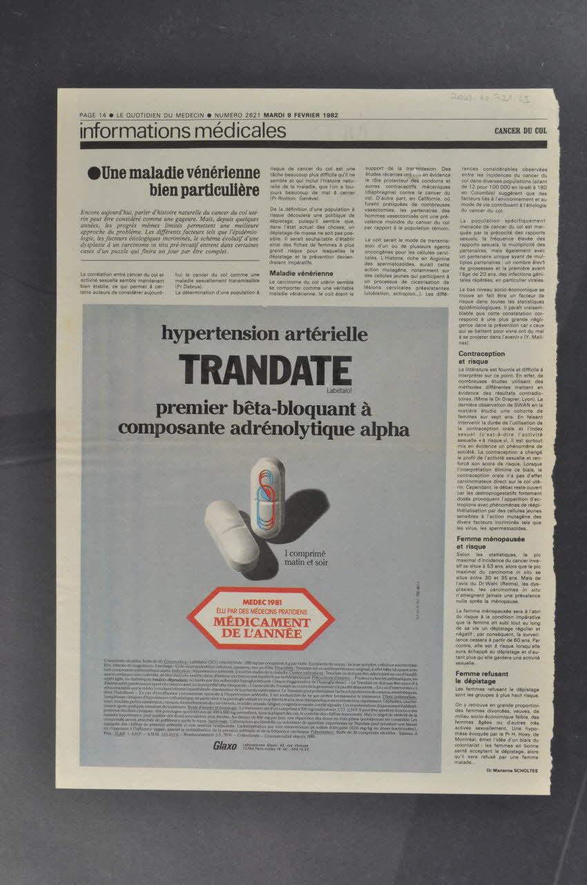 COUPURE DE JOURNAL 1972-1984 2000.60.721.43 Photo Mucem