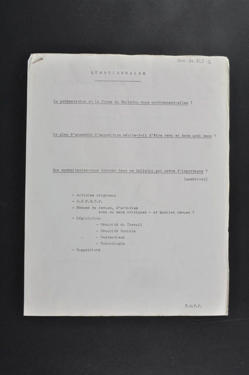FEUILLET D'ALBUM 1964 2000.60.845.2 Photo Mucem