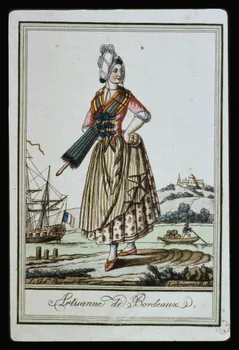 photographie "Artisanne de Bordeaux". Estampe datée de 1797. Cuivre couleur. Maison Grasset Saint-Sauveur Ph.1984.2.253 Photo