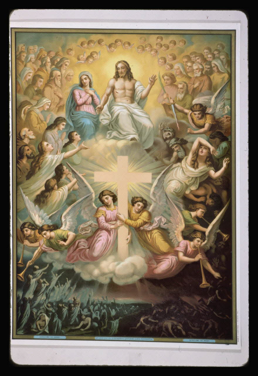photographie Catéchisme en images : le jugement dernier (credo). Chromolithographie aux éditions Bonne Presse Ph.1984.54.10 Photo