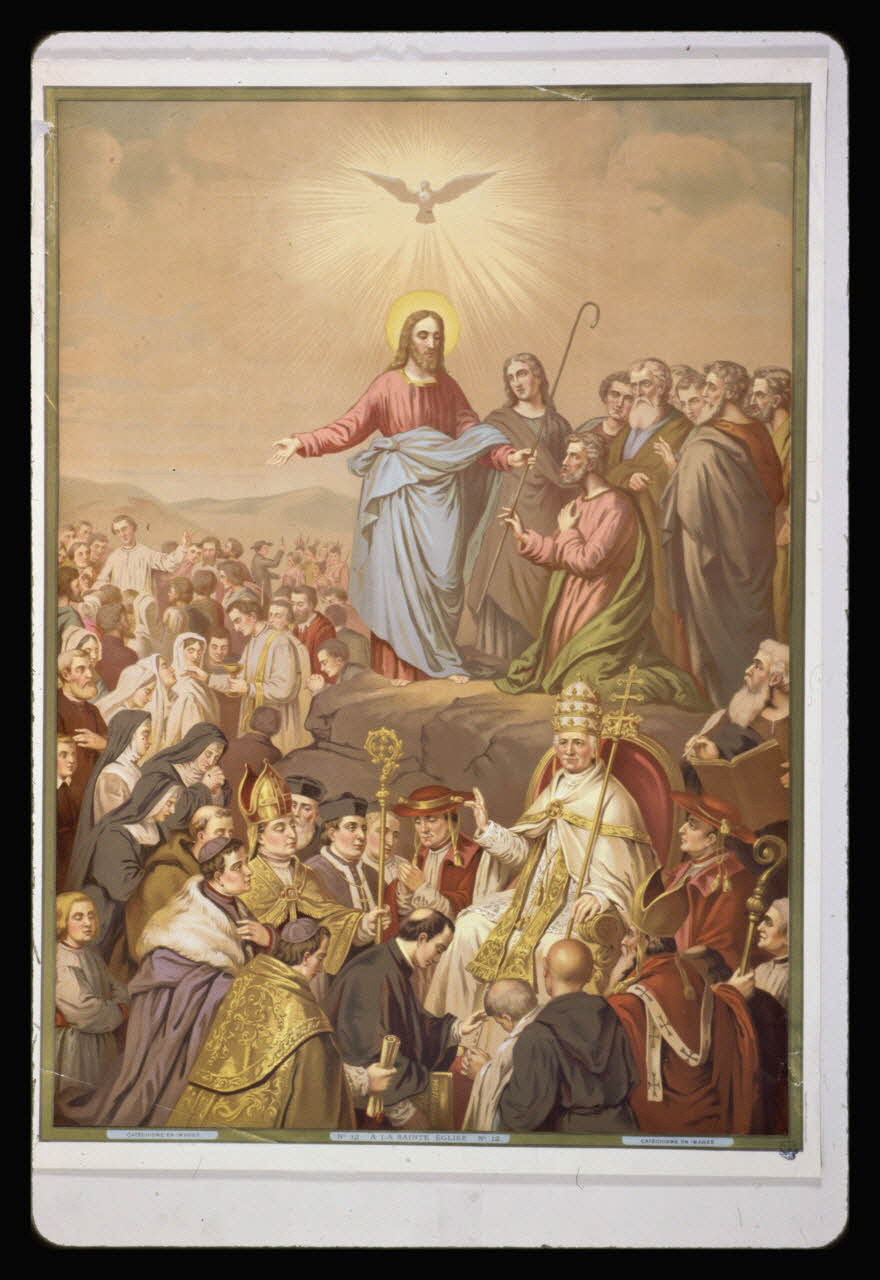 photographie Catéchisme en images : l'église (credo). Chromolithographie aux éditions Bonne Presse Ph.1984.54.12 Photo