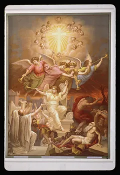 photographie Catéchisme en images : la résurrection des morts (credo). Chromolithographie aux éditions Bonne Presse Ph.1984.54.15 Photo