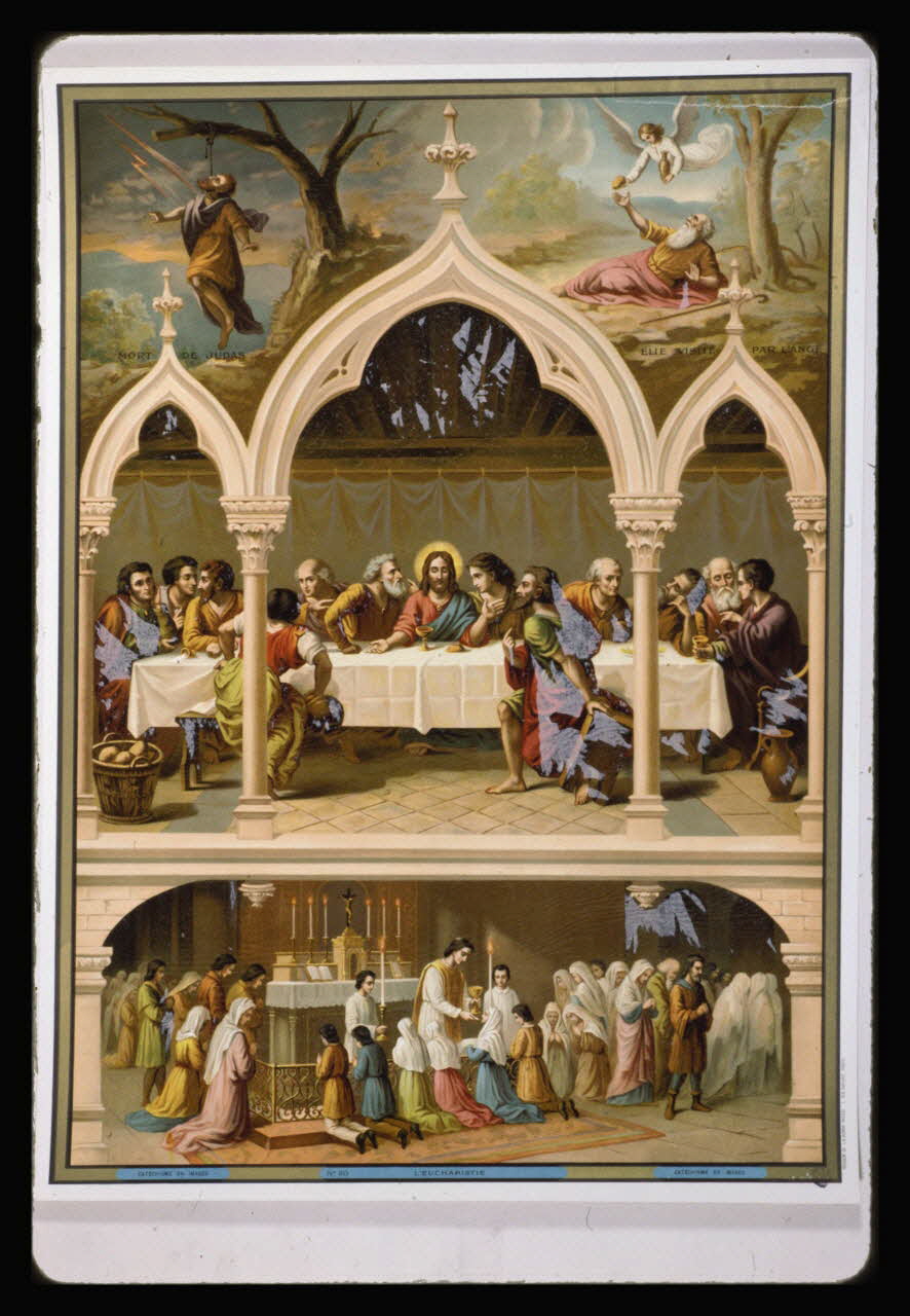 photographie Catéchisme en images : Eucharistie. Chromolithographie aux éditions Bonne Presse Ph.1984.54.20 Photo