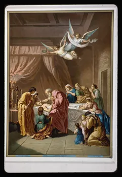 photographie Catéchisme en images : extrême onction. Chromolithographie aux éditions Bonne Presse Ph.1984.54.23 Photo