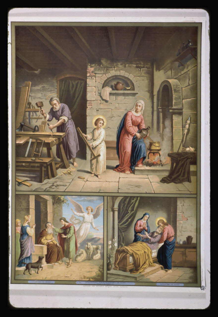 photographie Catéchisme en images : les commandements de Dieu (décalogue). Chromolithographie aux éditions Bonne Presse Ph.1984.54.34 Photo