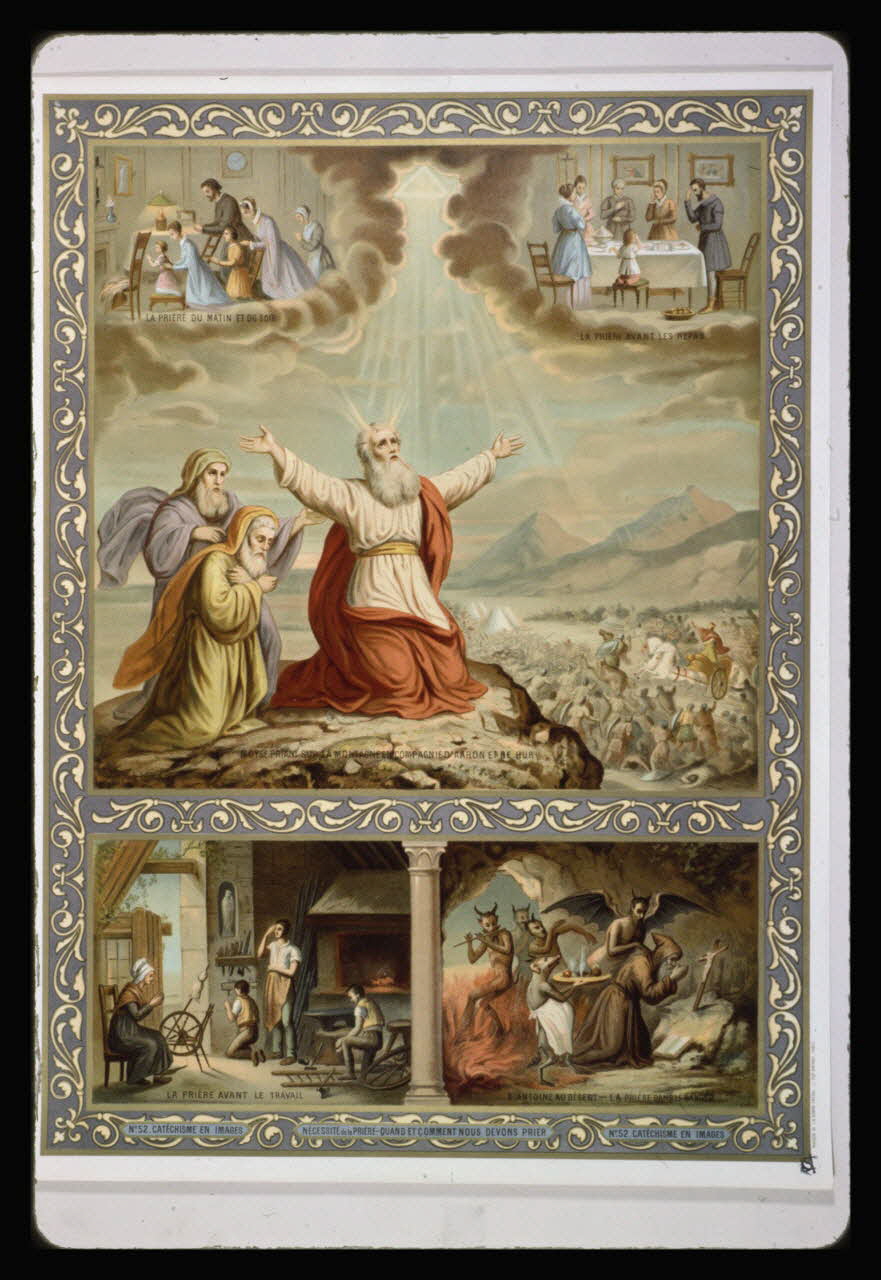 photographie Catéchisme en images. Les commandements de Dieu (décalogue). Chromolithographie aux éditions Bonne Presse Ph.1984.54.52 Photo