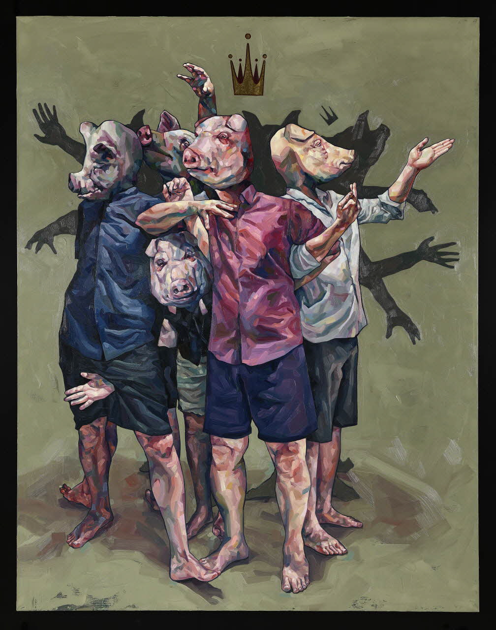 Pupet toile peinte The Super Χοίρος Attique, Grèce 2017 2023.24.1 Photo Mucem / Marianne Kuhn