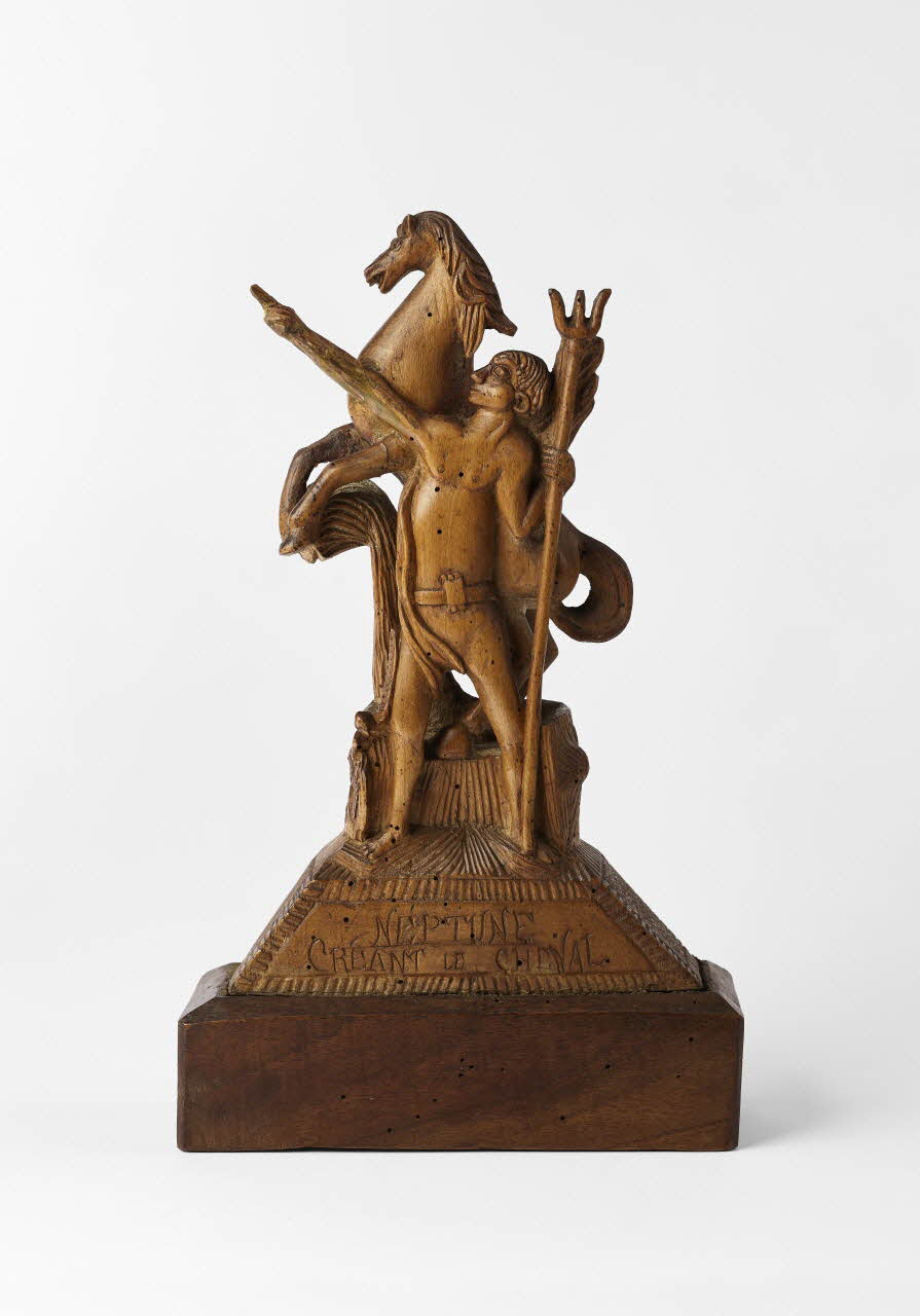 Anonyme statuette Neptune créant le cheval France 1875-1925 2023.32.1 Photo Mucem / Marianne Kuhn