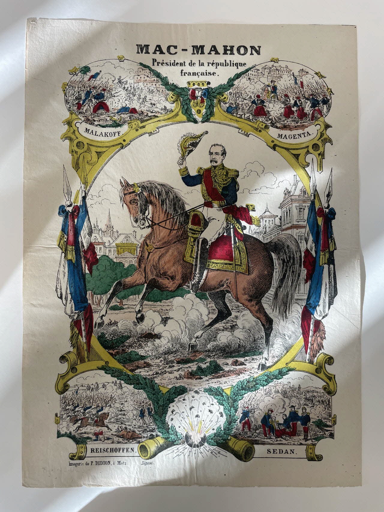 Paulin Didion imagerie ancienne MAC-MAHON  Président de la république  française. Lorraine, France 1869-1879 1950.21.695 Photo Mucem